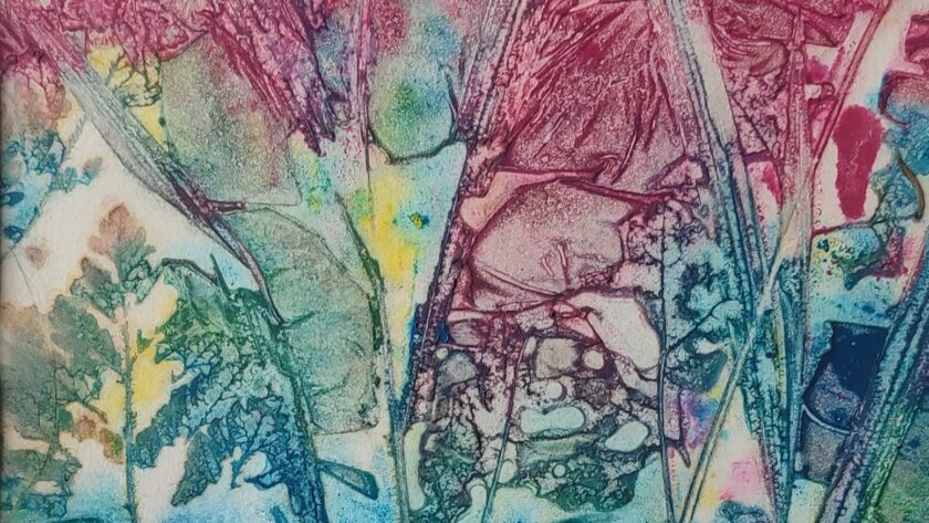 Impression dárt, impression vegetal, Kunstdruck, Pflanzendruck, art print, plant print, bleu, blau, blue, Elixir print, Impression élixir, Elixierdruck