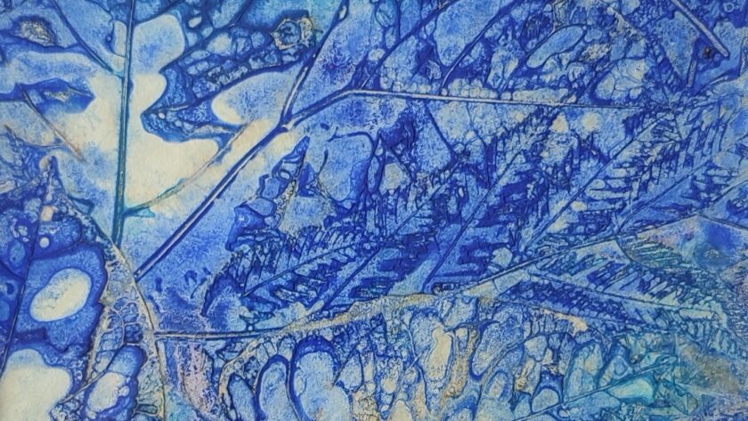 Impression dárt, impression vegetal, Kunstdruck, Pflanzendruck, art print, plant print, bleu, blau, blue, Elixir print, Impression élixir, Elixierdruck